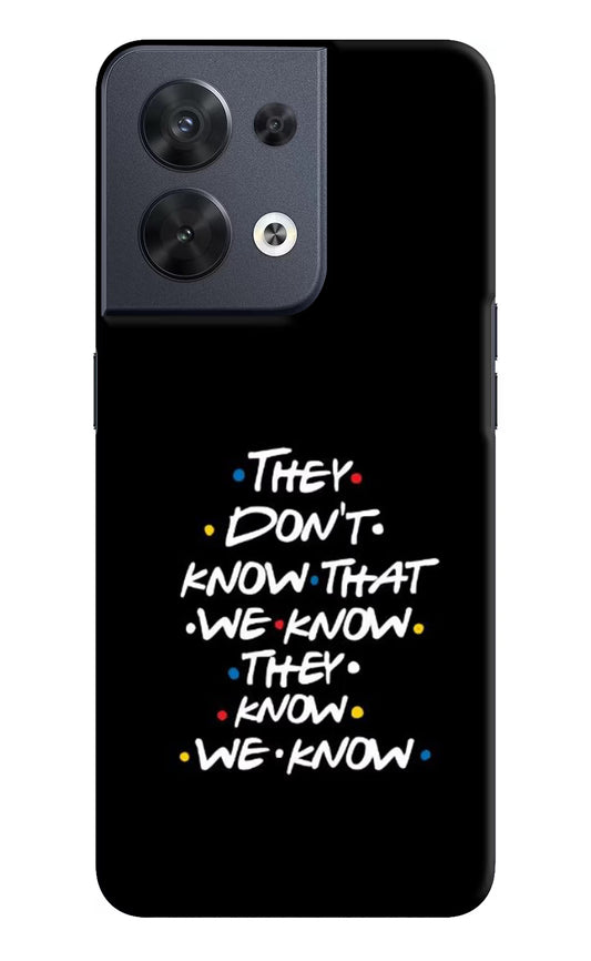 FRIENDS Dialogue Oppo Reno8 Hard Case Back Cover by Casekaro