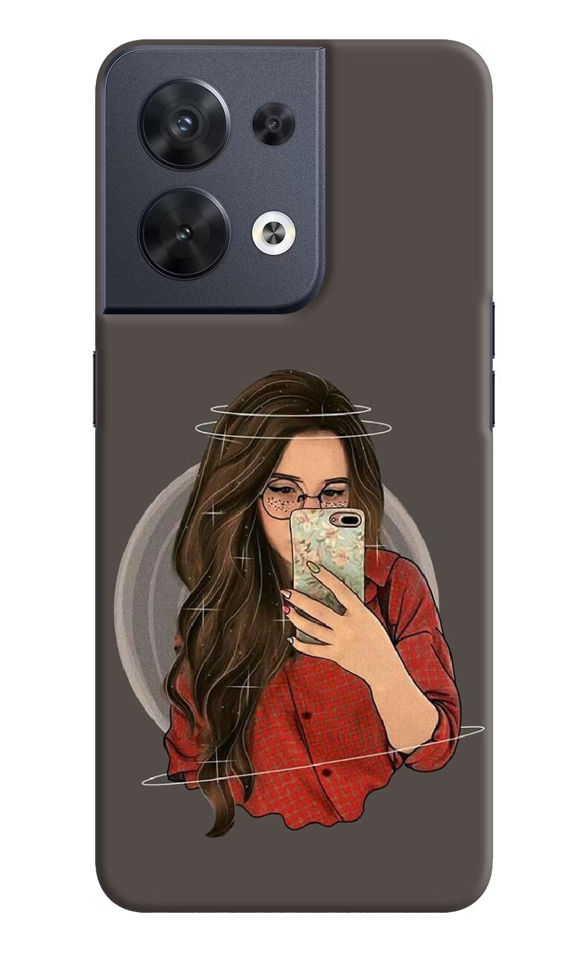 Selfie Queen Oppo Reno8 Hard Case Back Cover by Casekaro