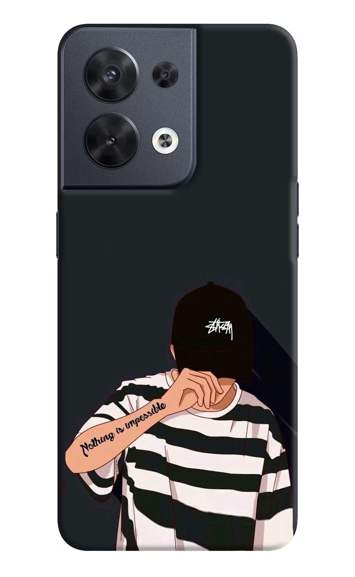 Aesthetic Boy Oppo Reno8 Hard Case Back Cover by Casekaro
