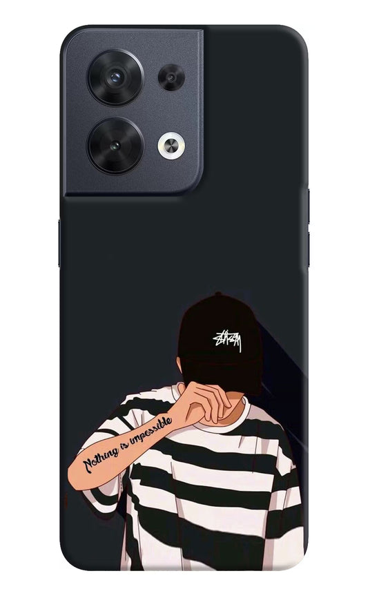 Aesthetic Boy Oppo Reno8 Hard Case Back Cover by Casekaro