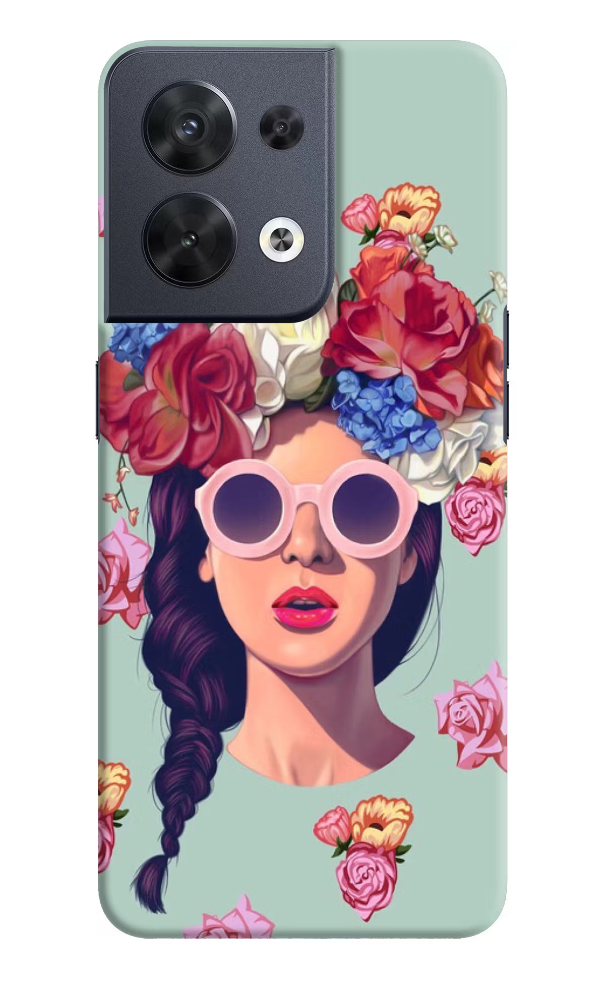 Pretty Girl Oppo Reno8 Hard Case Back Cover by Casekaro