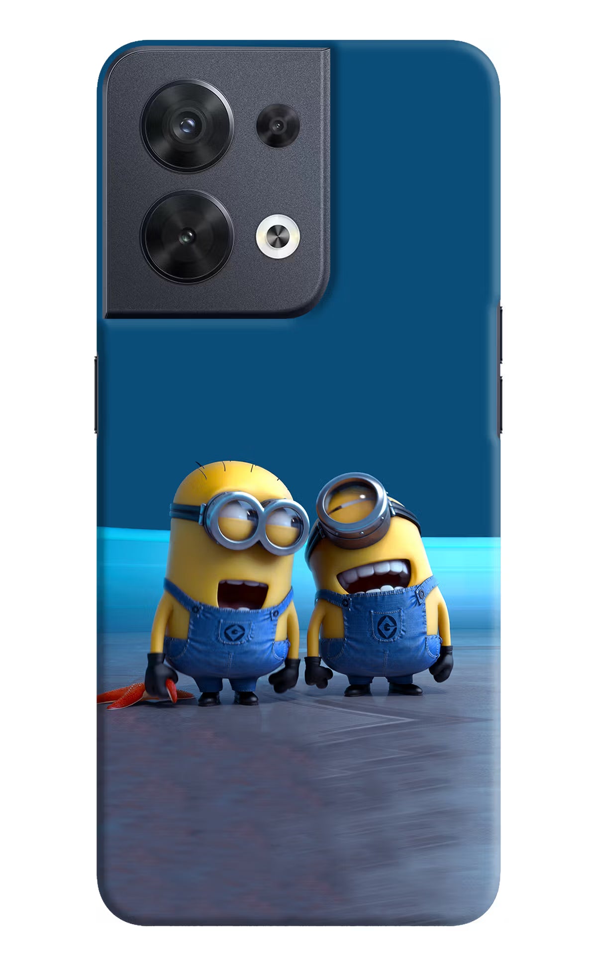 Minion Laughing Oppo Reno8 Hard Case Back Cover by Casekaro