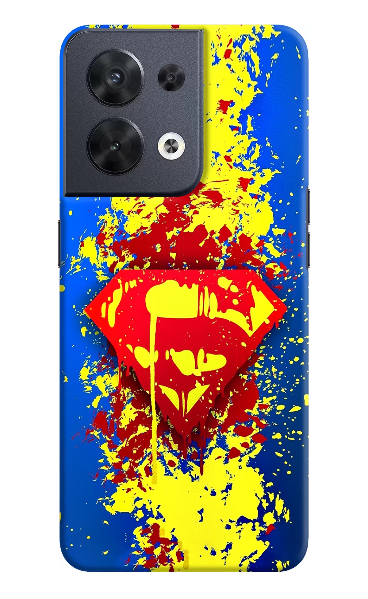 Superman logo Oppo Reno8 Hard Case Back Cover by Casekaro