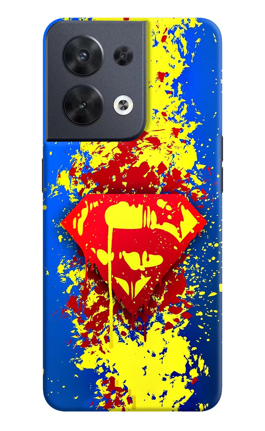 Superman logo Oppo Reno8 Hard Case Back Cover by Casekaro