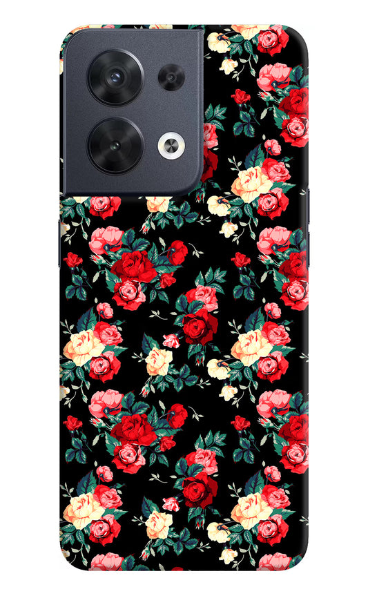 Rose Pattern Oppo Reno8 Hard Case Back Cover by Casekaro