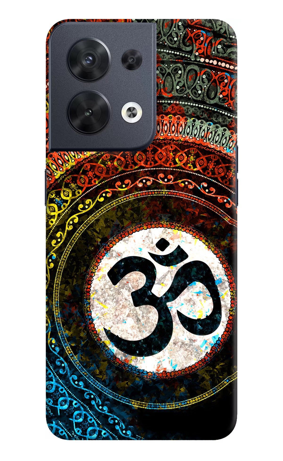 Om Cultural Oppo Reno8 Hard Case Back Cover by Casekaro