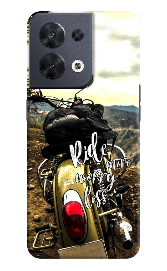 Ride More Worry Less Oppo Reno8 Hard Case Back Cover by Casekaro