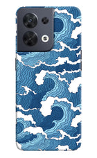 Blue Waves Oppo Reno8 Hard Case Back Cover by Casekaro