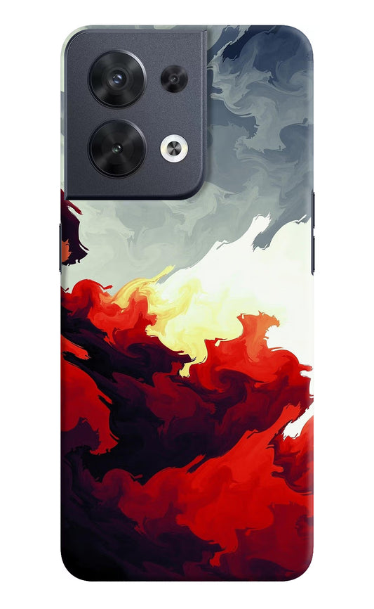 Fire Cloud Oppo Reno8 Hard Case Back Cover by Casekaro