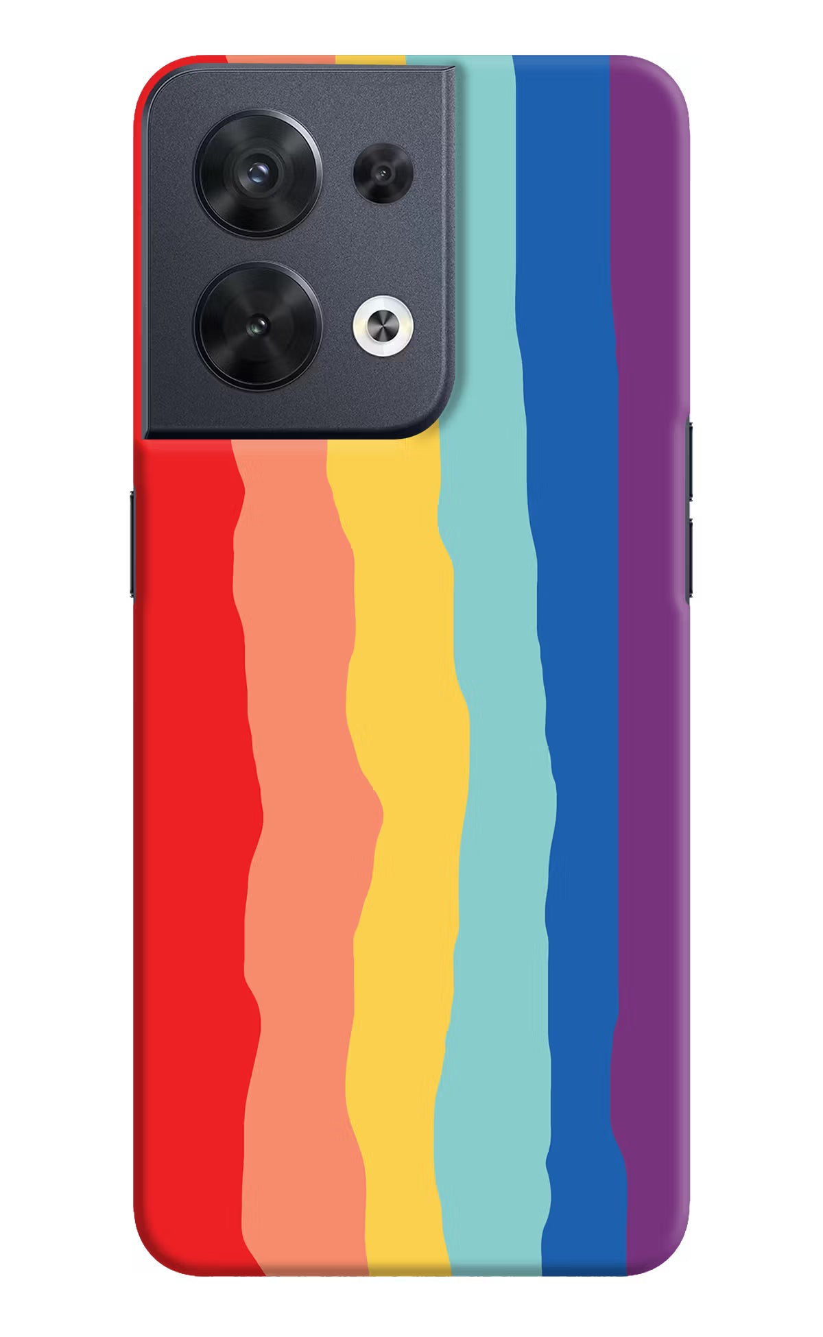 Rainbow Oppo Reno8 Hard Case Back Cover by Casekaro
