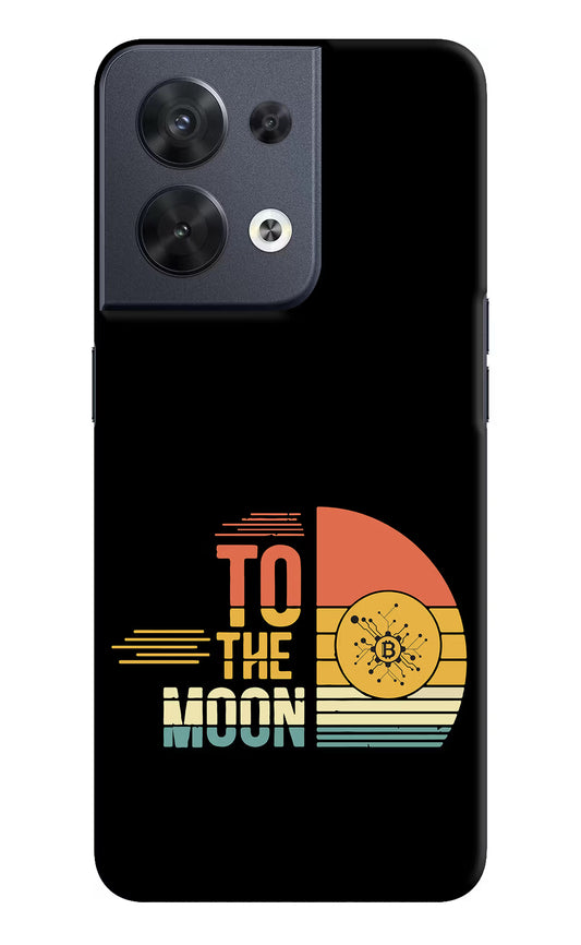 To the Moon Oppo Reno8 Hard Case Back Cover by Casekaro
