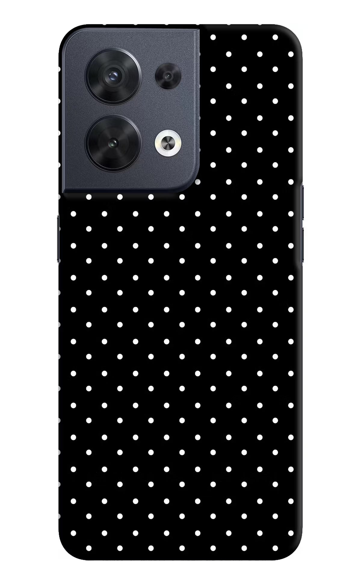 White Dots Oppo Reno8 Hard Case Back Cover by Casekaro