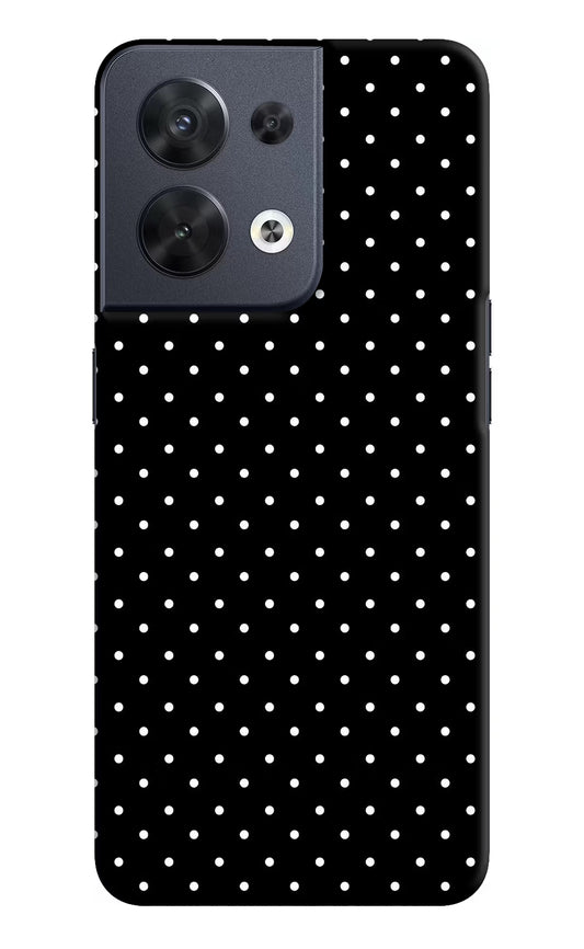 White Dots Oppo Reno8 Hard Case Back Cover by Casekaro
