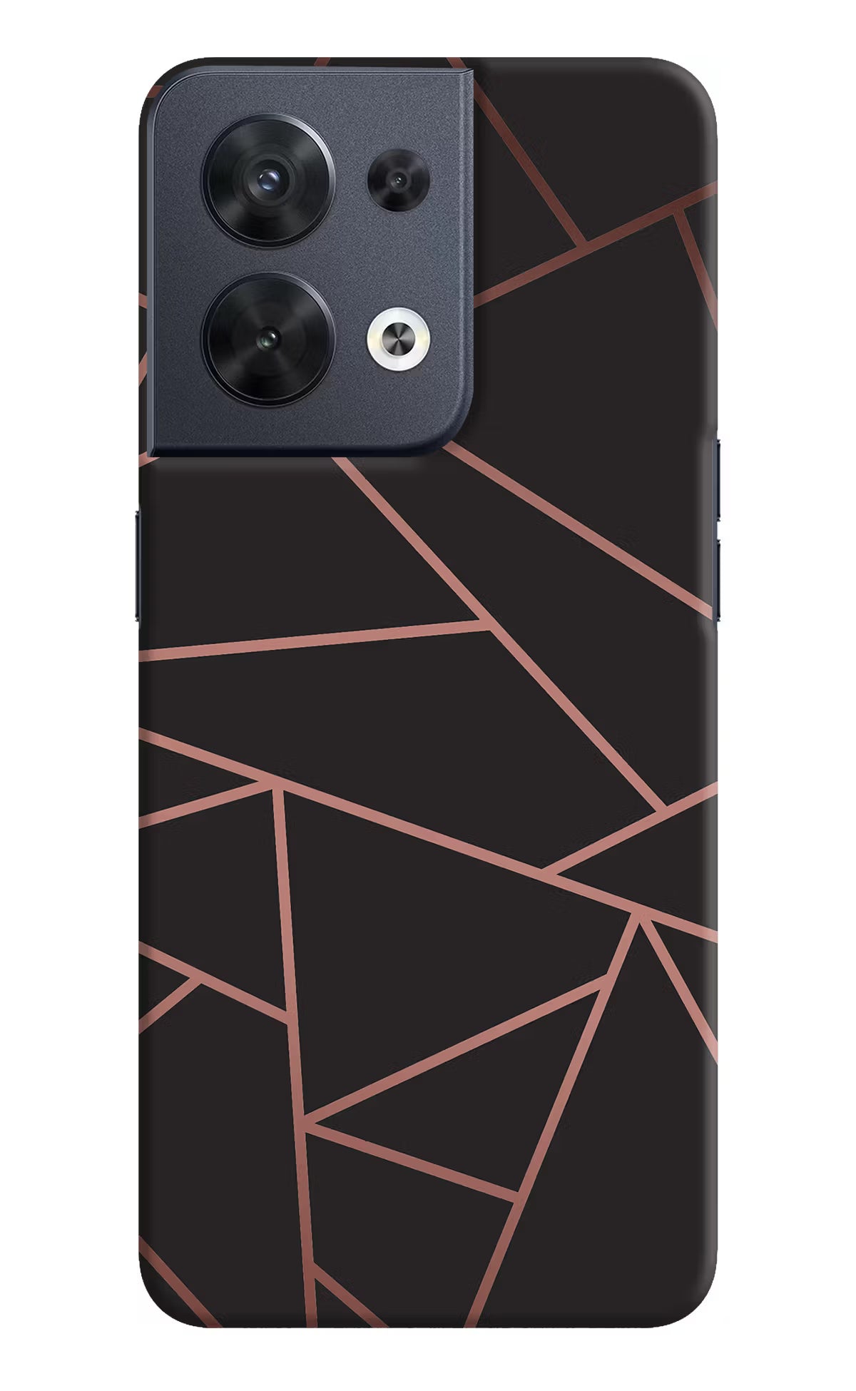 Geometric Pattern Oppo Reno8 Hard Case Back Cover by Casekaro