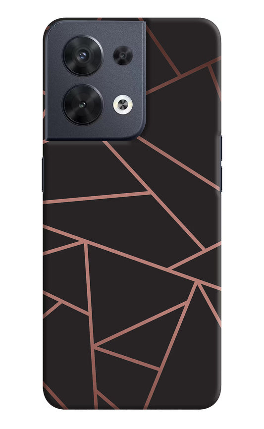 Geometric Pattern Oppo Reno8 Hard Case Back Cover by Casekaro