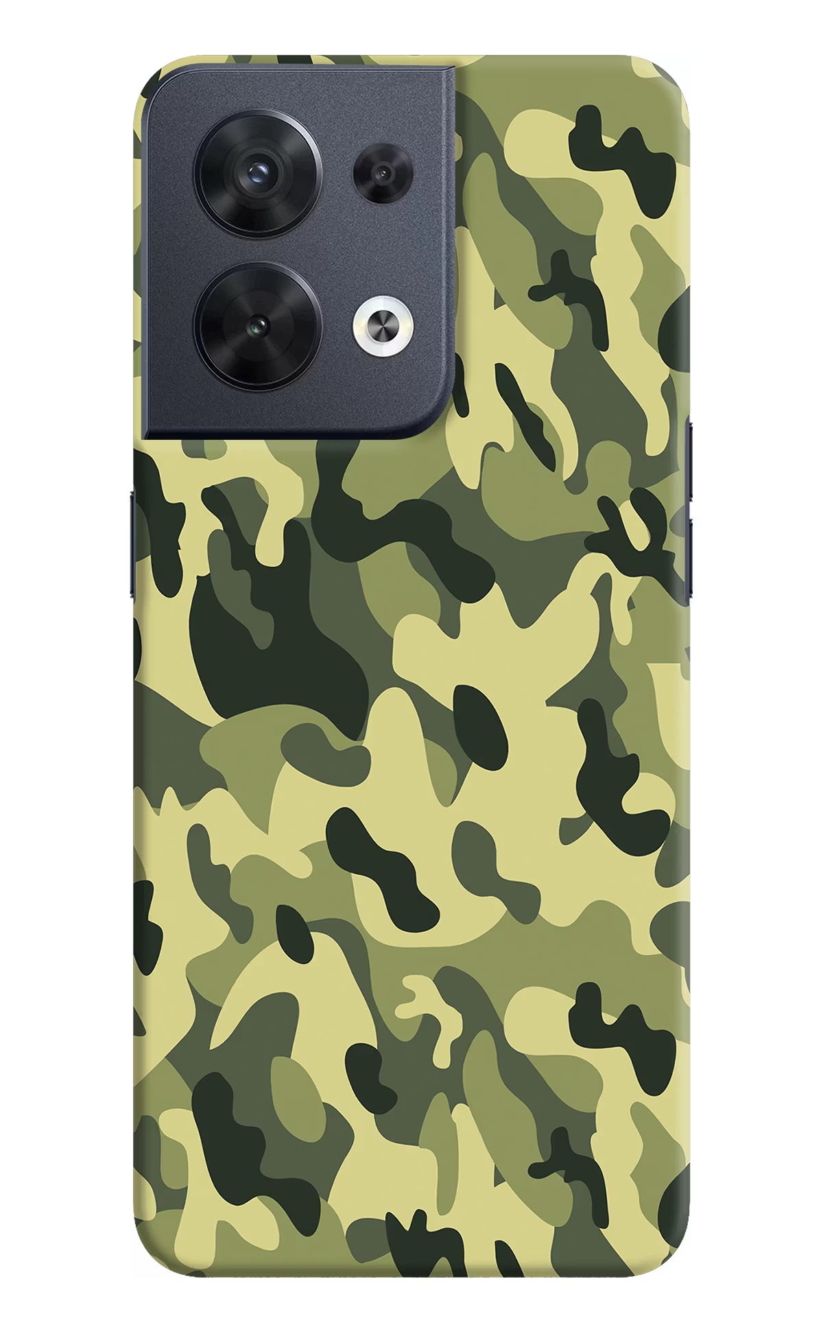 Camouflage Oppo Reno8 Hard Case Back Cover by Casekaro