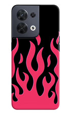 Fire Flames Oppo Reno8 Hard Case Back Cover by Casekaro