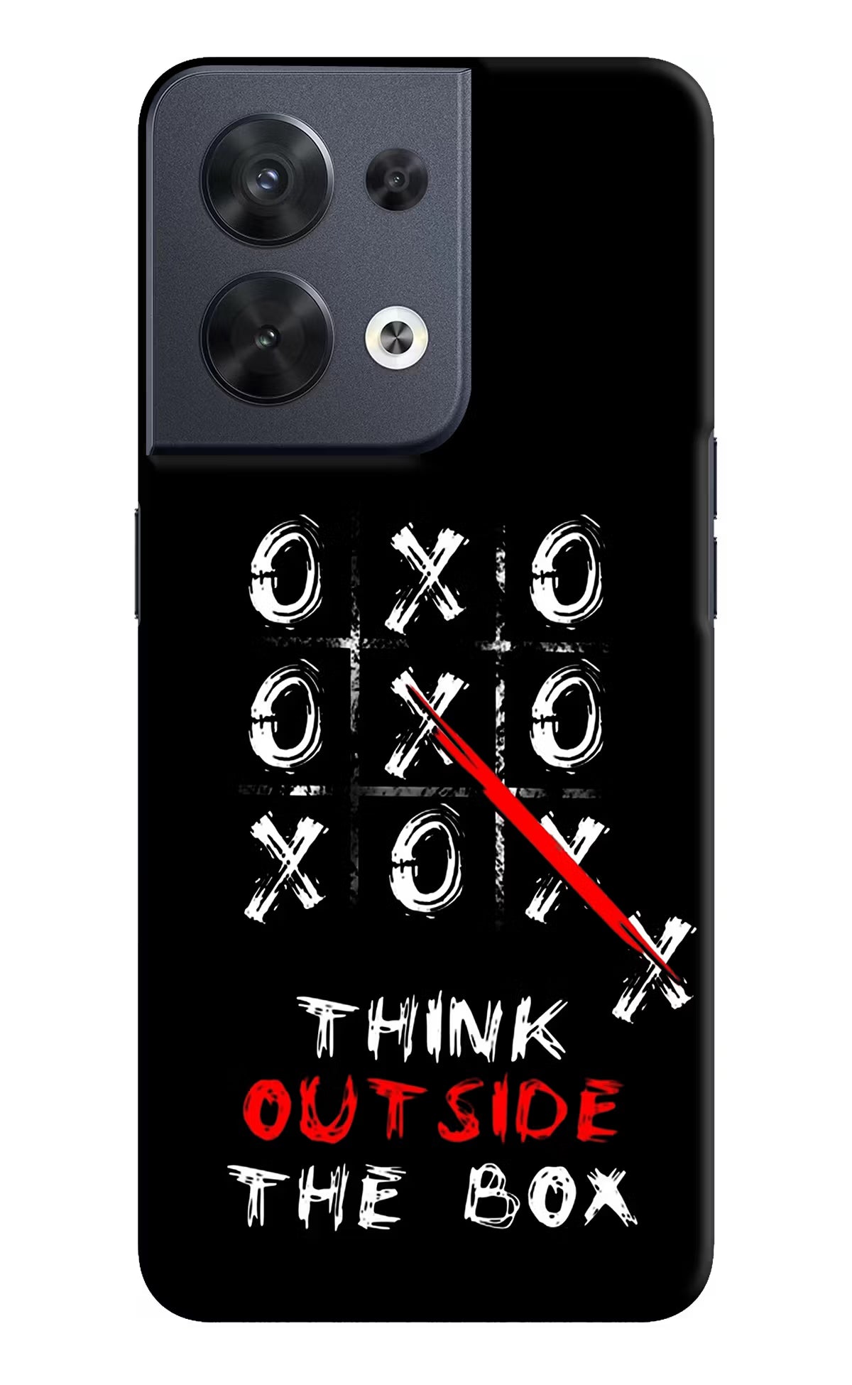 Think out of the BOX Oppo Reno8 Hard Case Back Cover by Casekaro