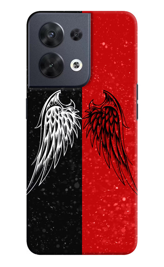 Wings Oppo Reno8 Hard Case Back Cover by Casekaro