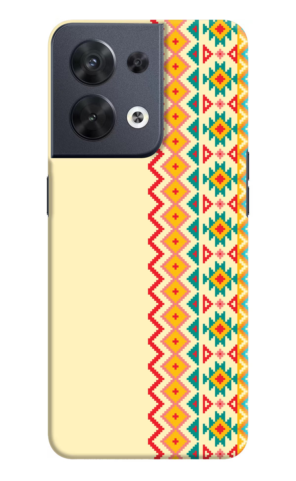 Ethnic Seamless Oppo Reno8 Hard Case Back Cover by Casekaro