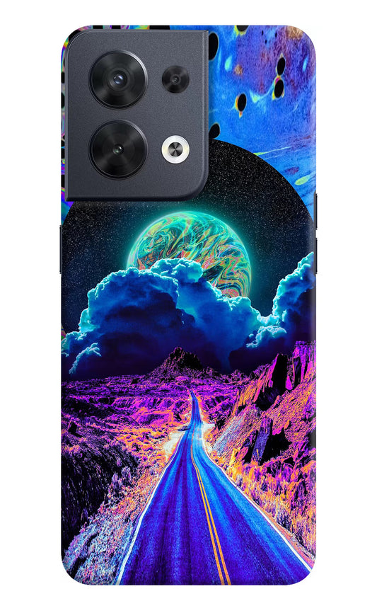 Psychedelic Painting Oppo Reno8 Hard Case Back Cover by Casekaro
