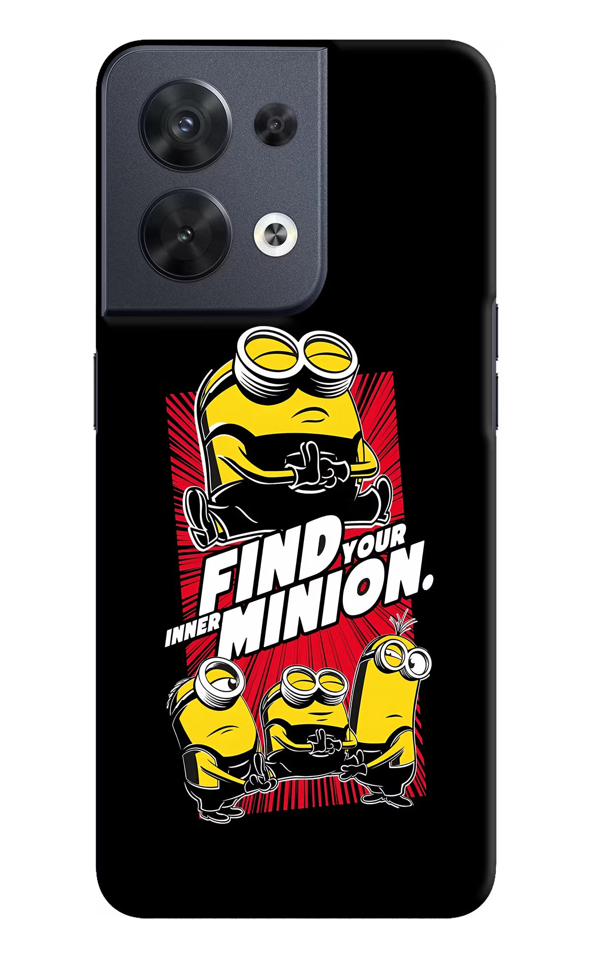 Find your inner Minion Oppo Reno8 Hard Case Back Cover by Casekaro