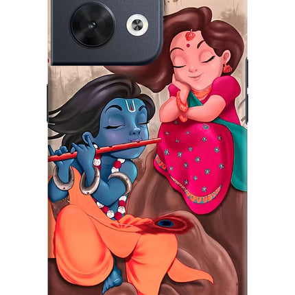 Radhe Krishna Oppo Reno8 Hard Case Back Cover by Casekaro