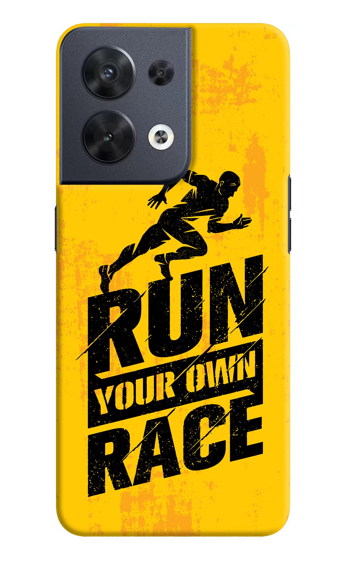 Run Your Own Race Oppo Reno8 Hard Case Back Cover by Casekaro