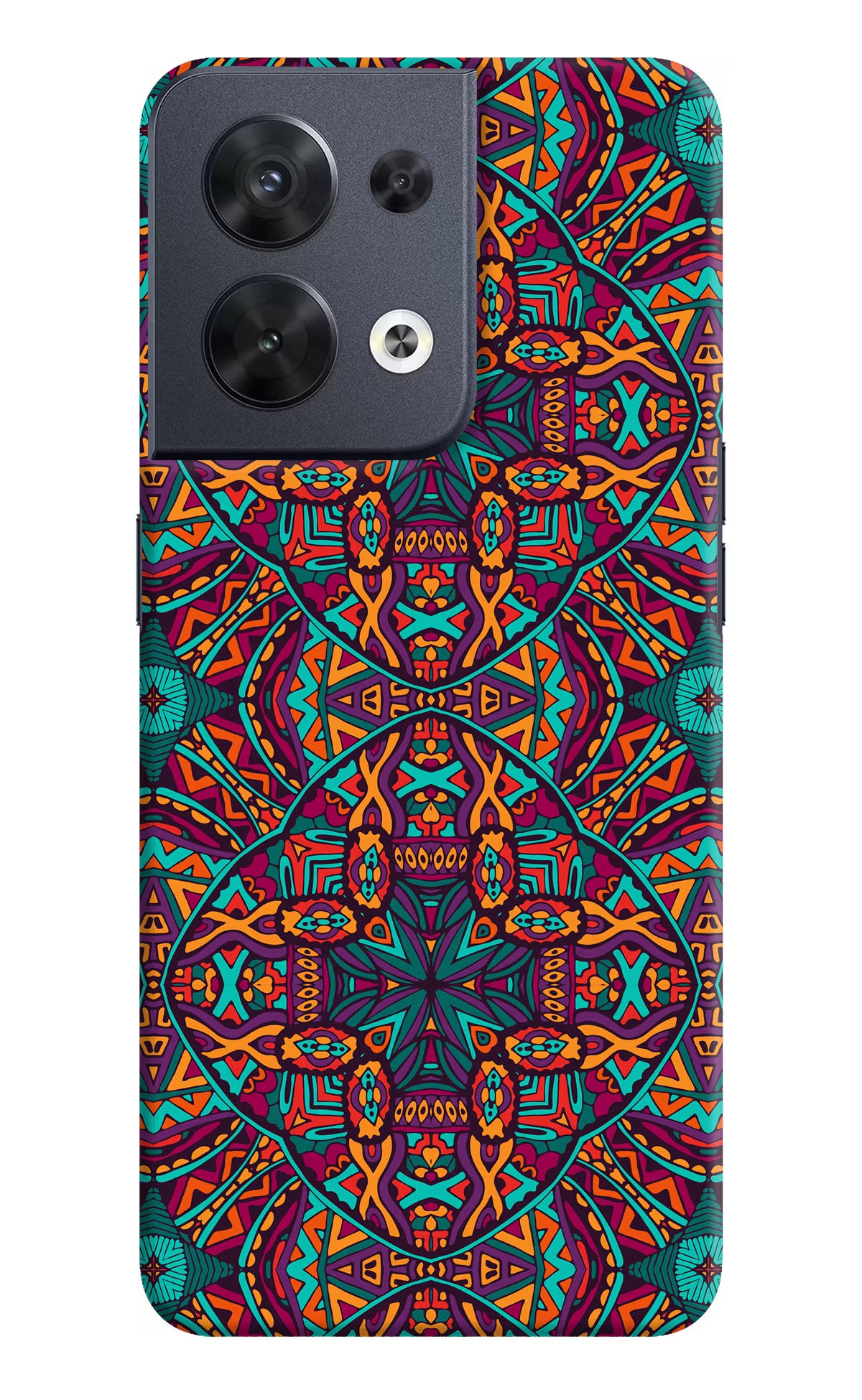 Colour Mandala Oppo Reno8 Hard Case Back Cover by Casekaro