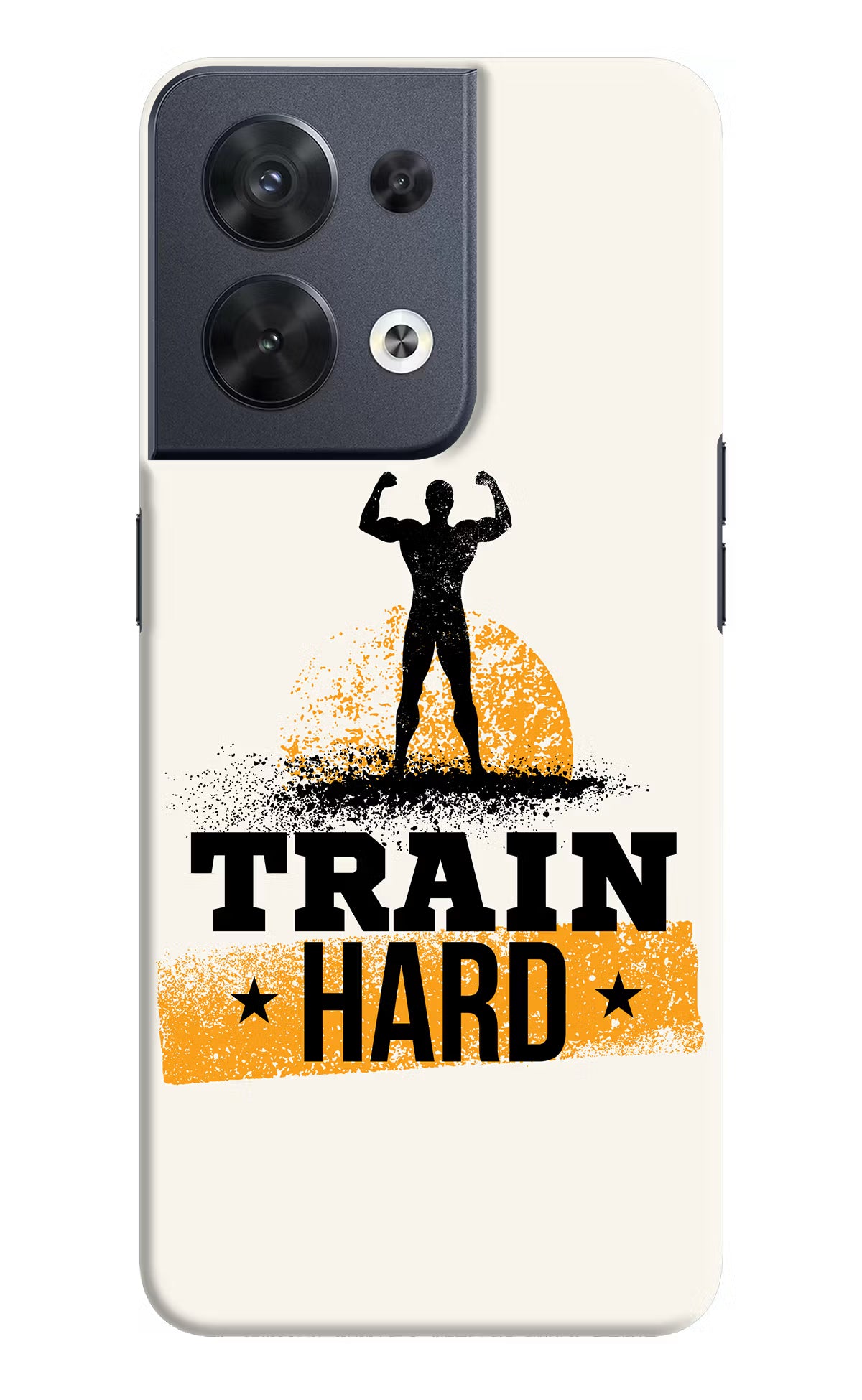 Train Hard Oppo Reno8 Hard Case Back Cover by Casekaro