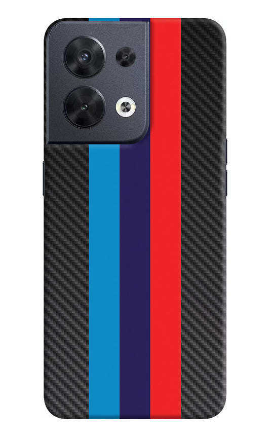 BMW Stripes Pattern Oppo Reno8 Hard Case Back Cover by Casekaro