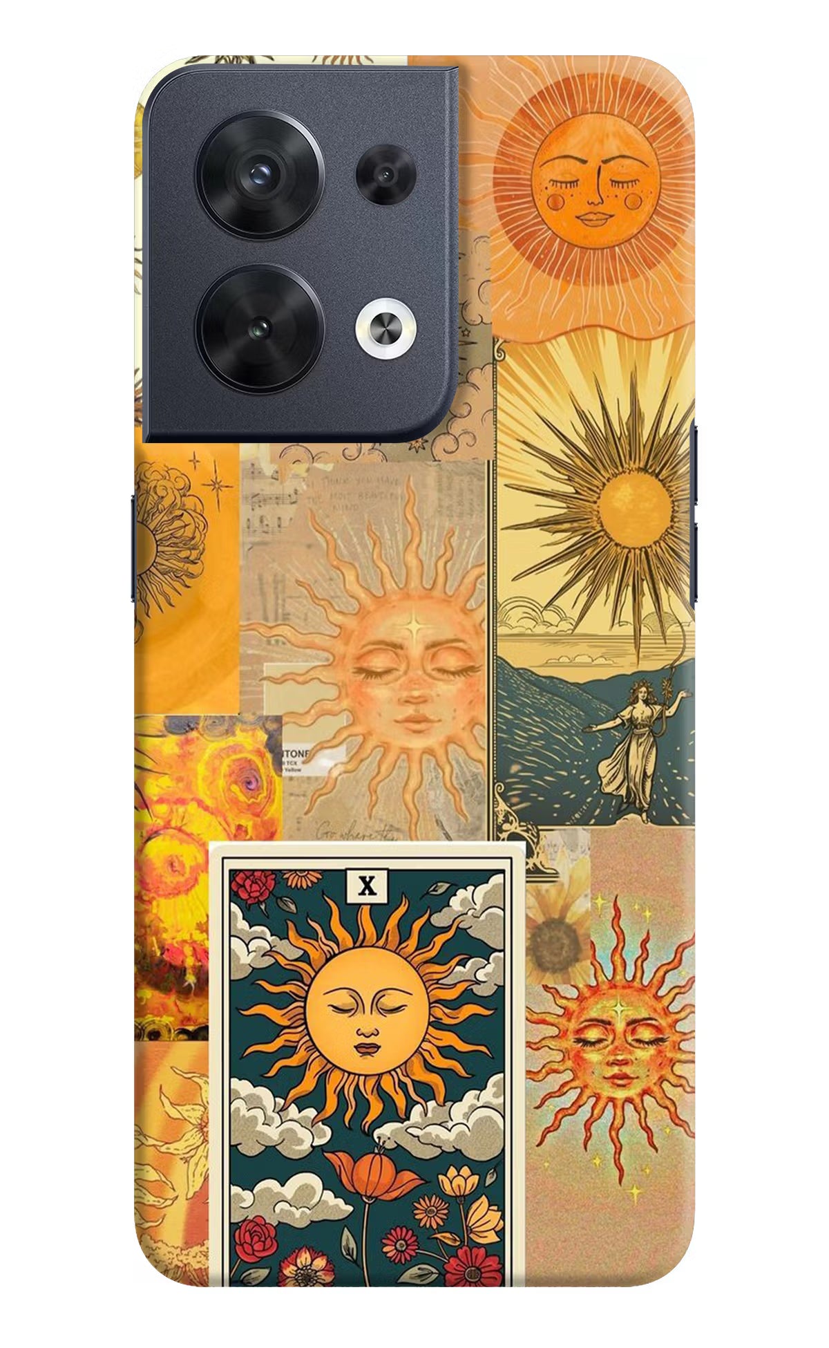 Sun Oppo Reno8 Hard Case Back Cover by Casekaro