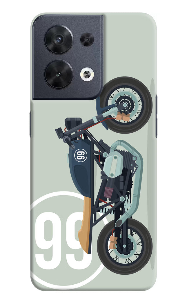 Classic Cafe Racer 99 Oppo Reno8 Hard Case Back Cover by Casekaro