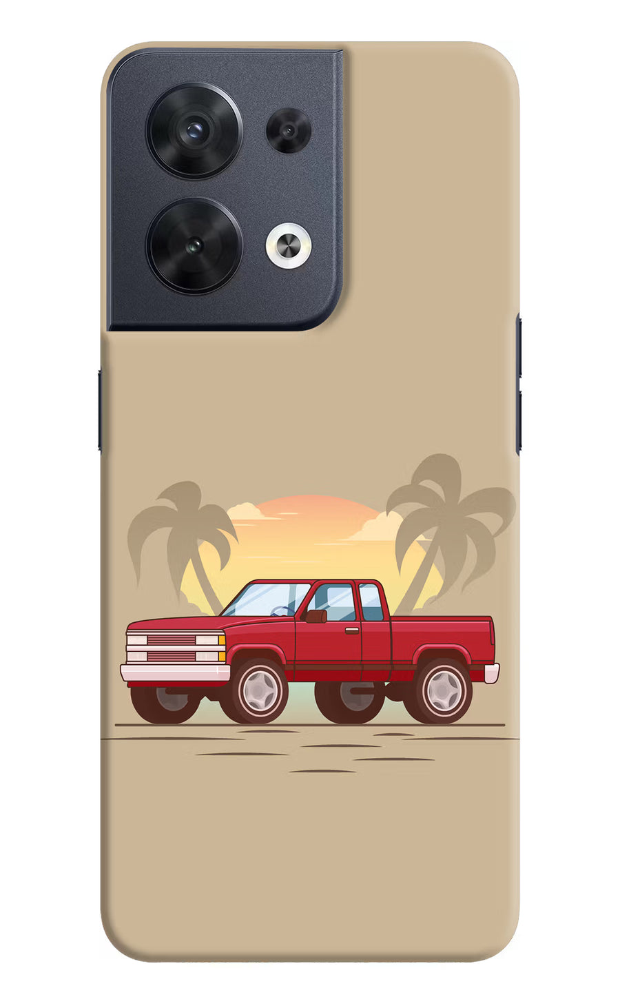 Desert Classic Drive Oppo Reno8 Back Cover, Hard case