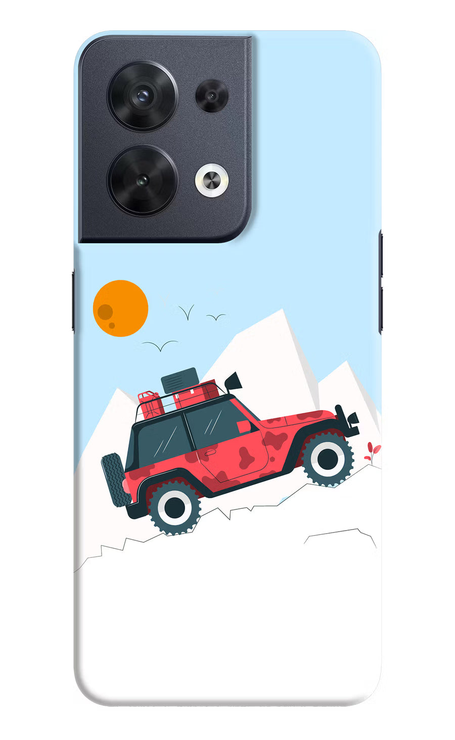 Mountain Trail Beast Oppo Reno8 Back Cover, Hard case