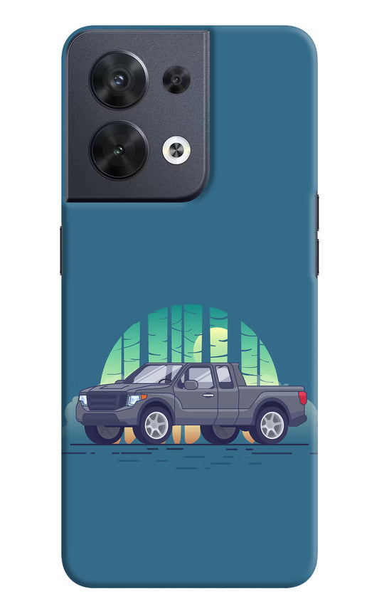 Retro Garage Vibe Oppo Reno8 Hard Case Back Cover by Casekaro