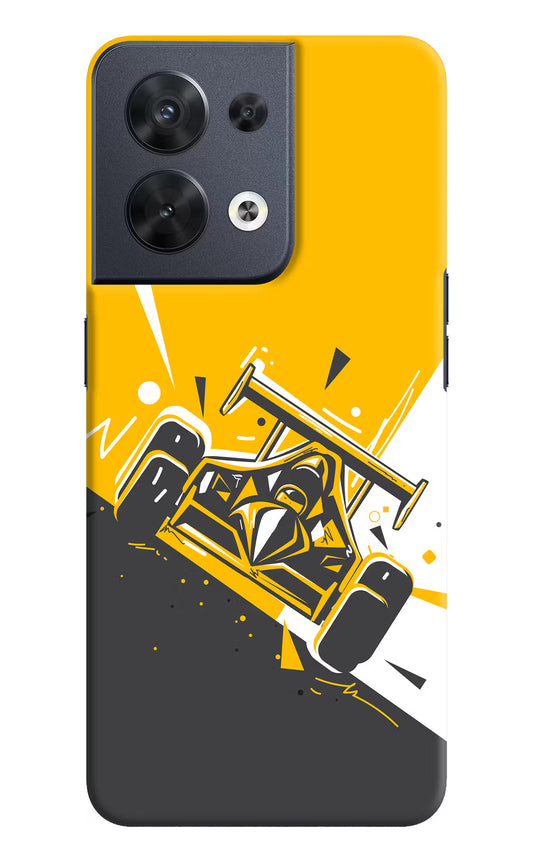 Track King Oppo Reno8 Hard Case Back Cover by Casekaro