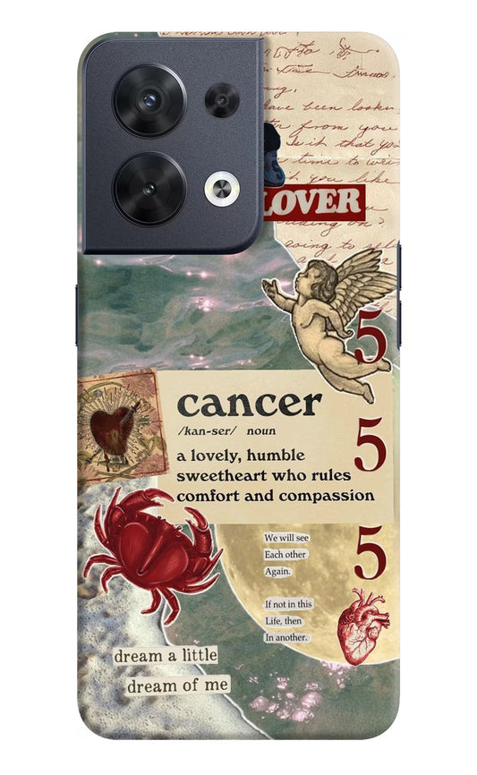 Cancer Zodiac Oppo Reno8 Hard Case Back Cover by Casekaro