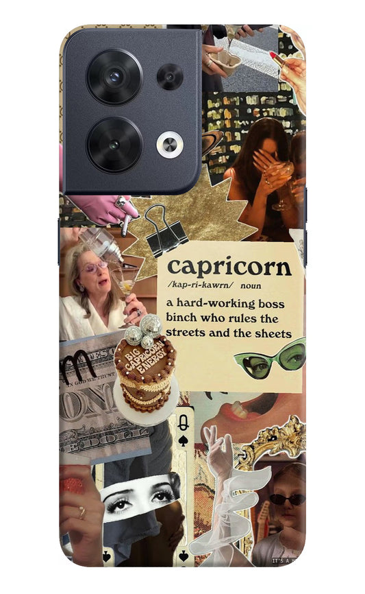 Capricorn Zodiac Oppo Reno8 Hard Case Back Cover by Casekaro
