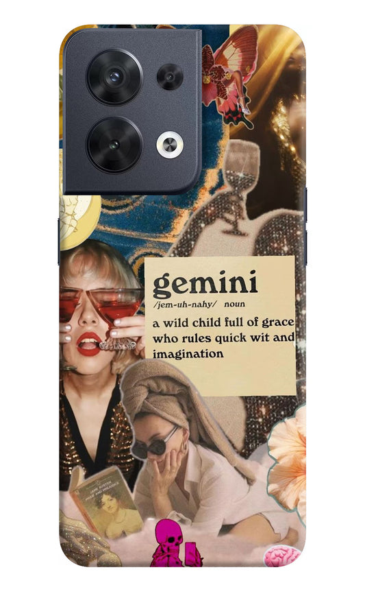 Gemini Zodiac Oppo Reno8 Hard Case Back Cover by Casekaro
