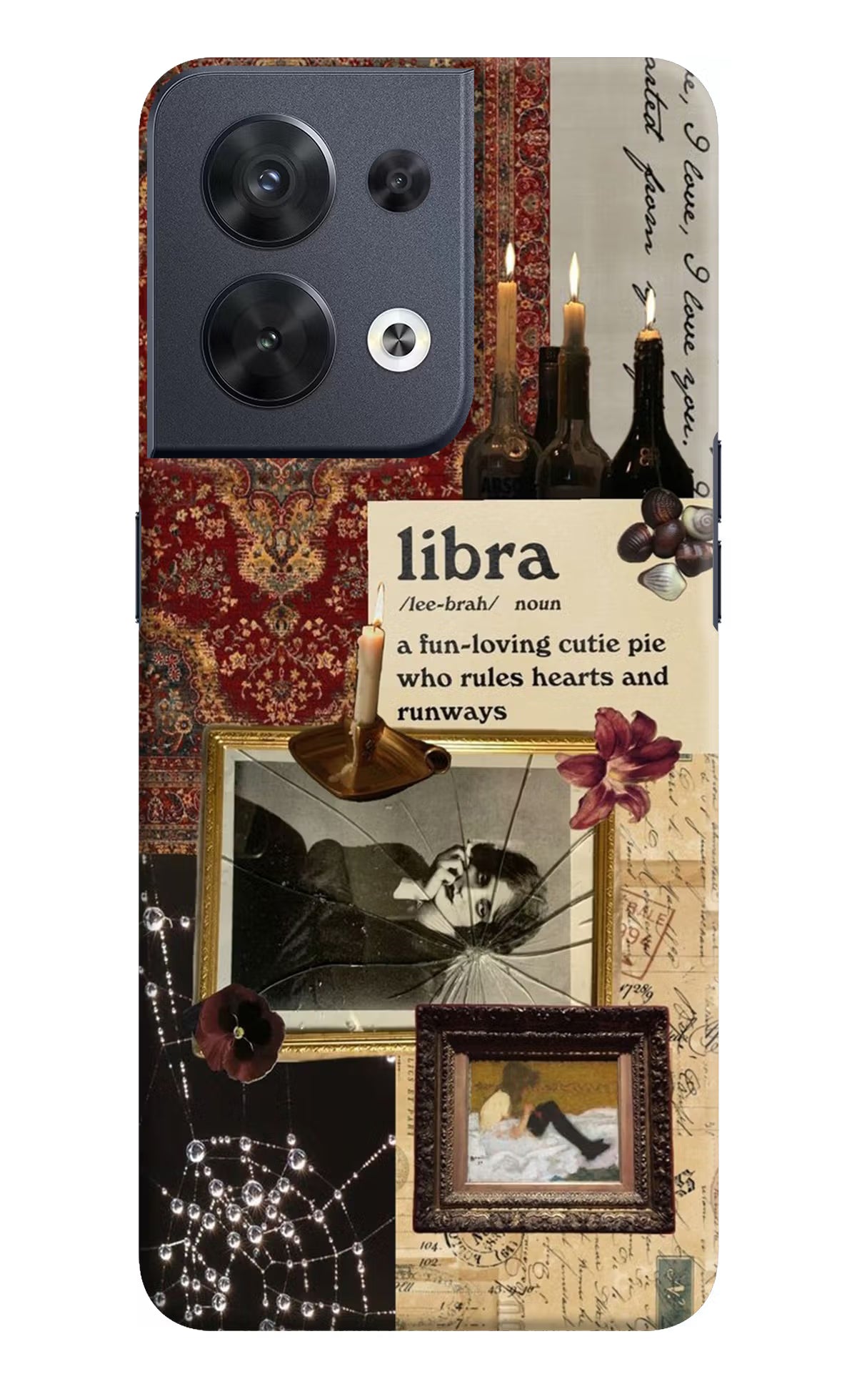 Libra Zodiac Oppo Reno8 Hard Case Back Cover by Casekaro