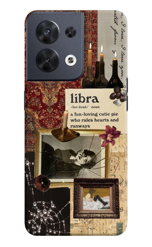 Libra Zodiac Oppo Reno8 Hard Case Back Cover by Casekaro