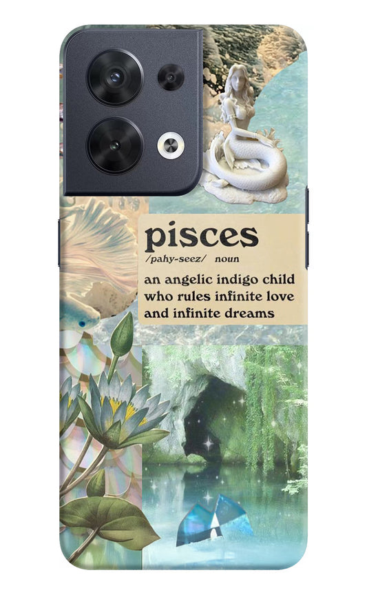 Pisces Zodiac Oppo Reno8 Hard Case Back Cover by Casekaro