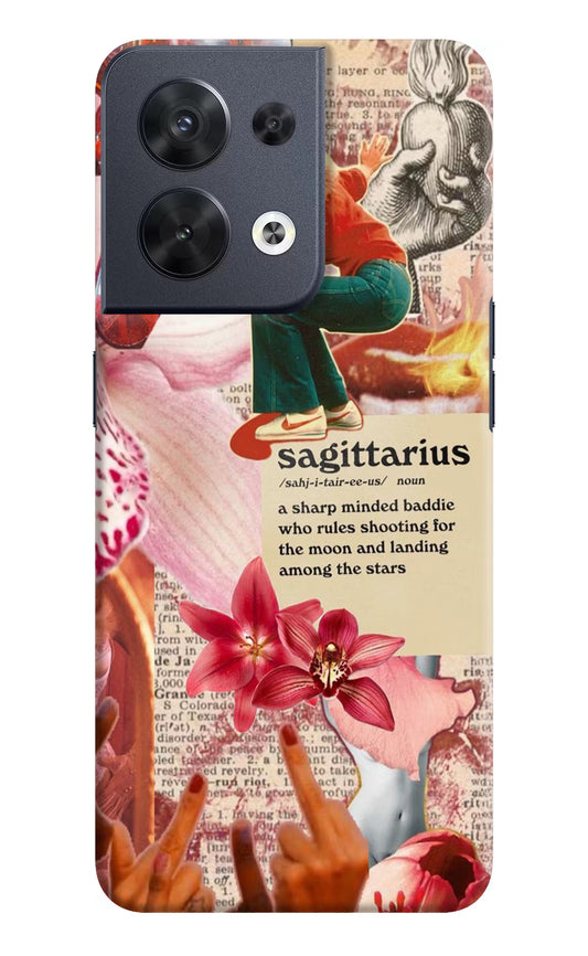 Sagittarius Zodiac Oppo Reno8 Hard Case Back Cover by Casekaro
