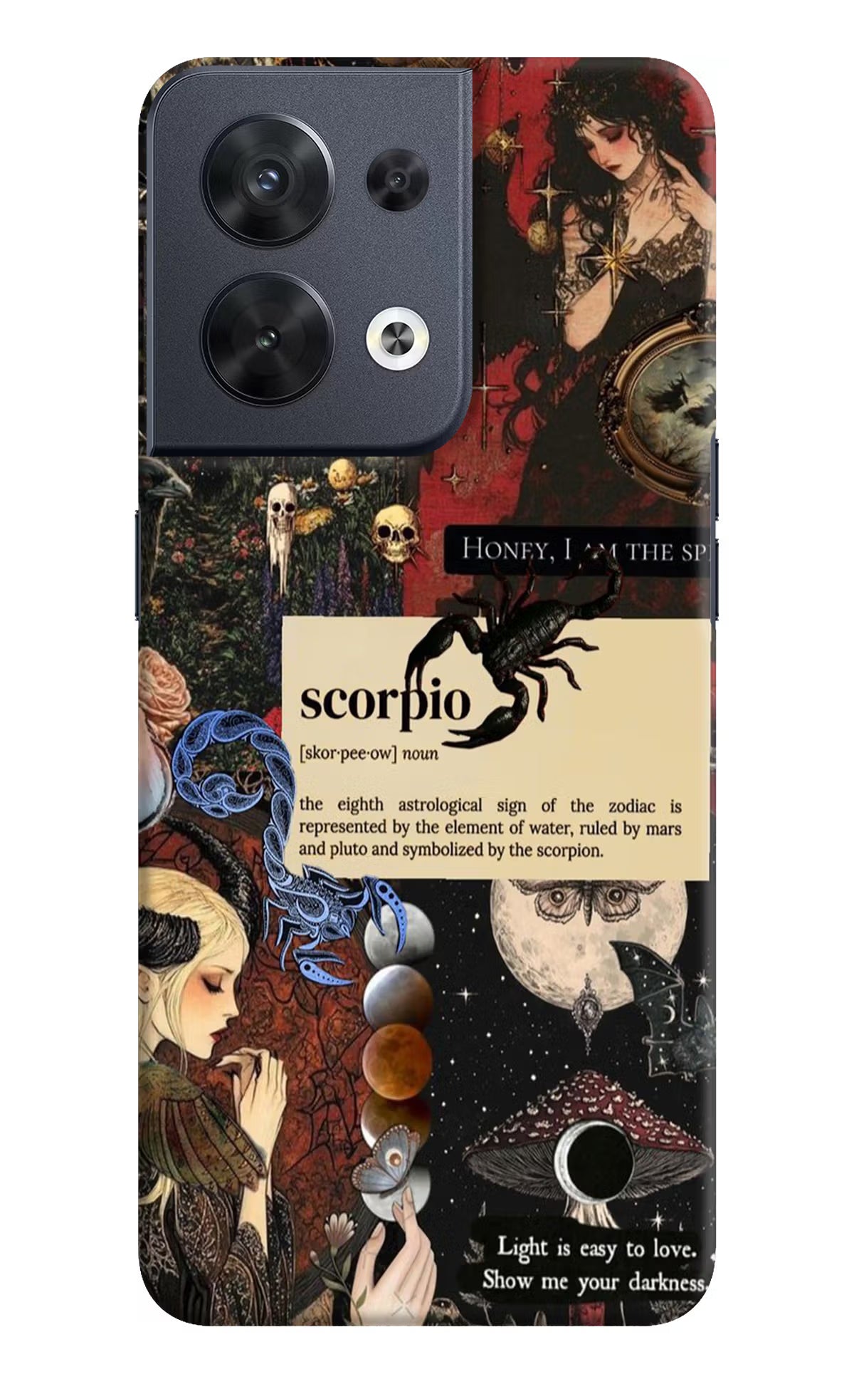 Scorpio Zodiac Oppo Reno8 Hard Case Back Cover by Casekaro
