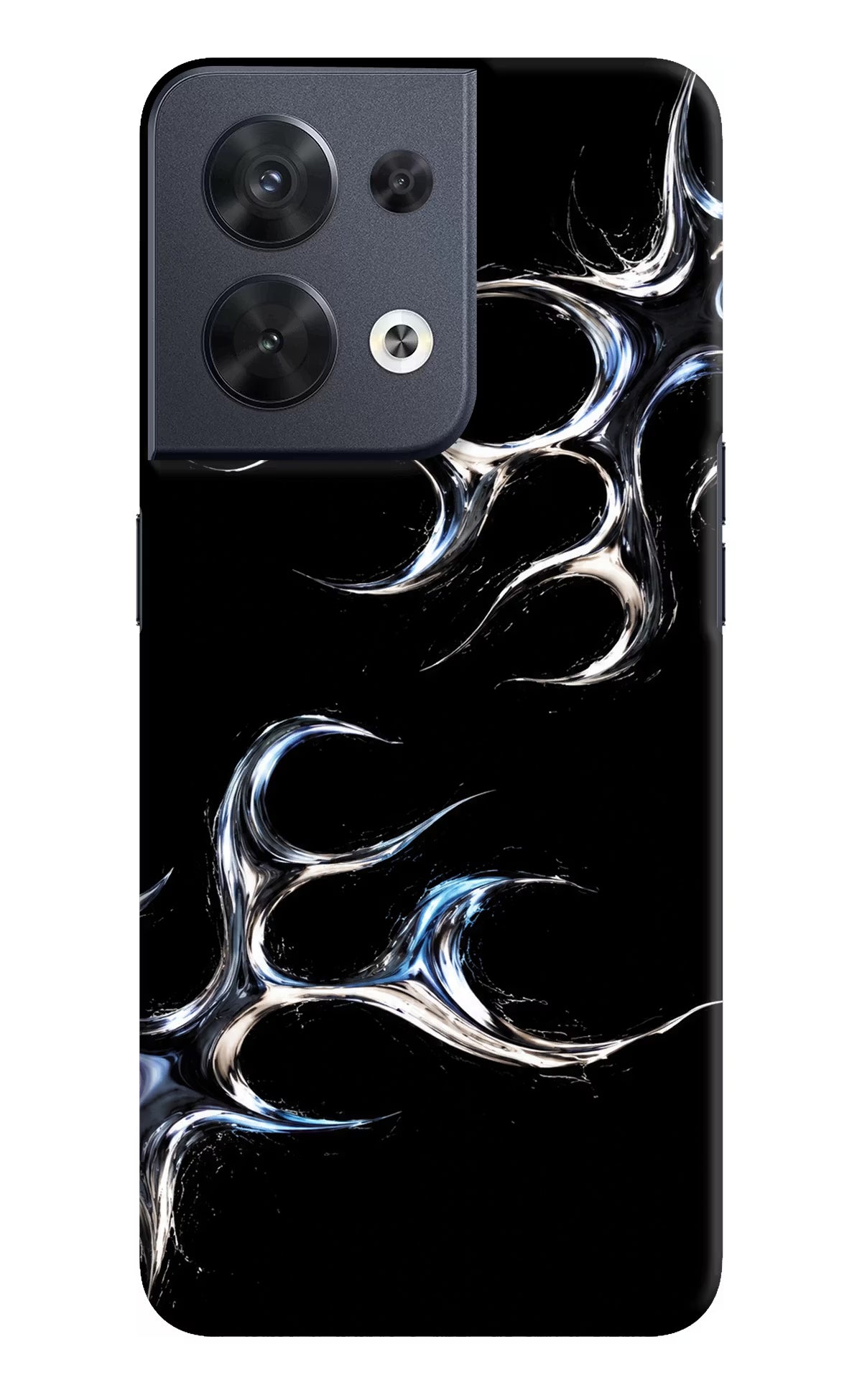 Chrome Tribal Oppo Reno8 Hard Case Back Cover by Casekaro