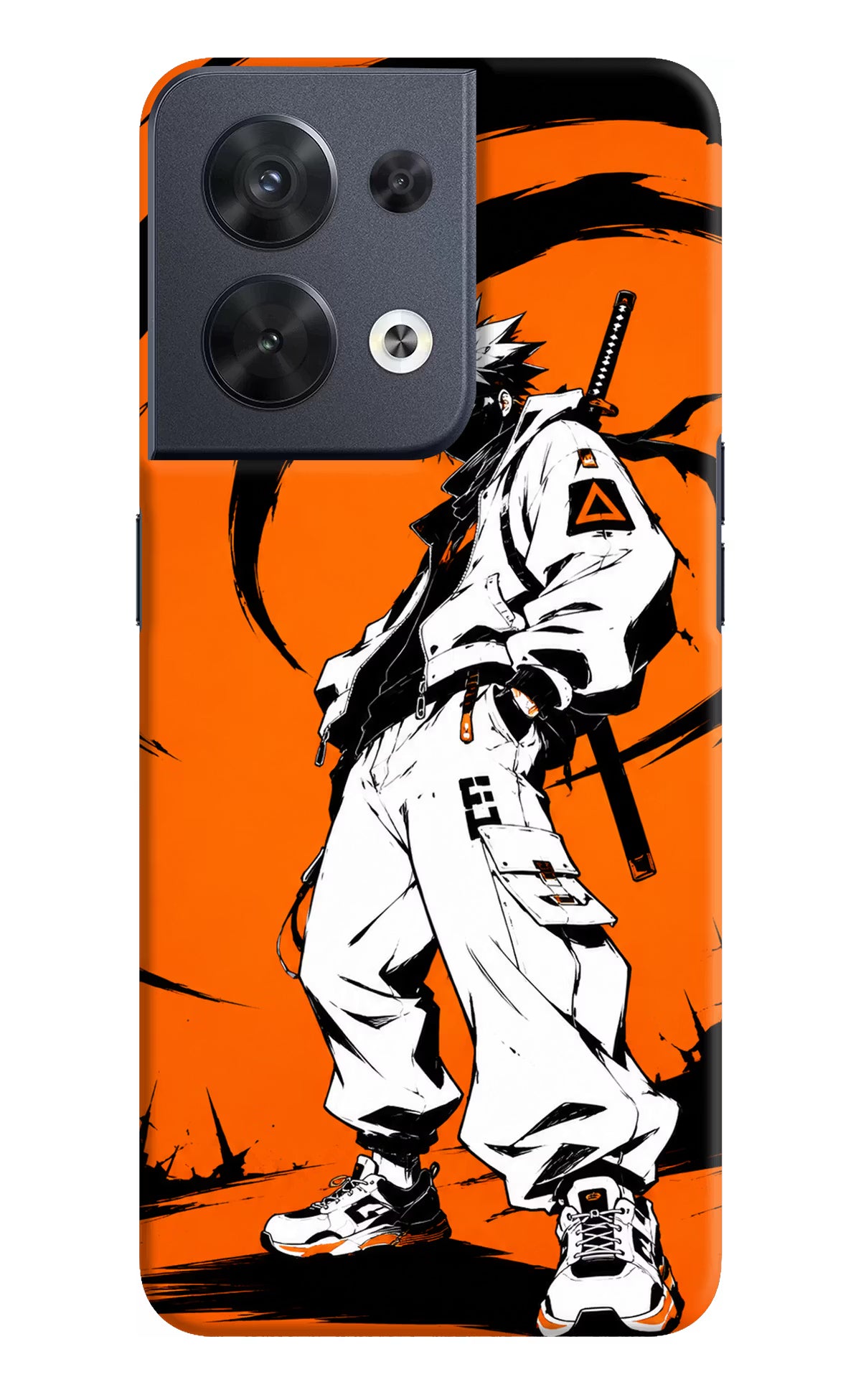 Street Samurai  Oppo Reno8 Hard Case Back Cover by Casekaro