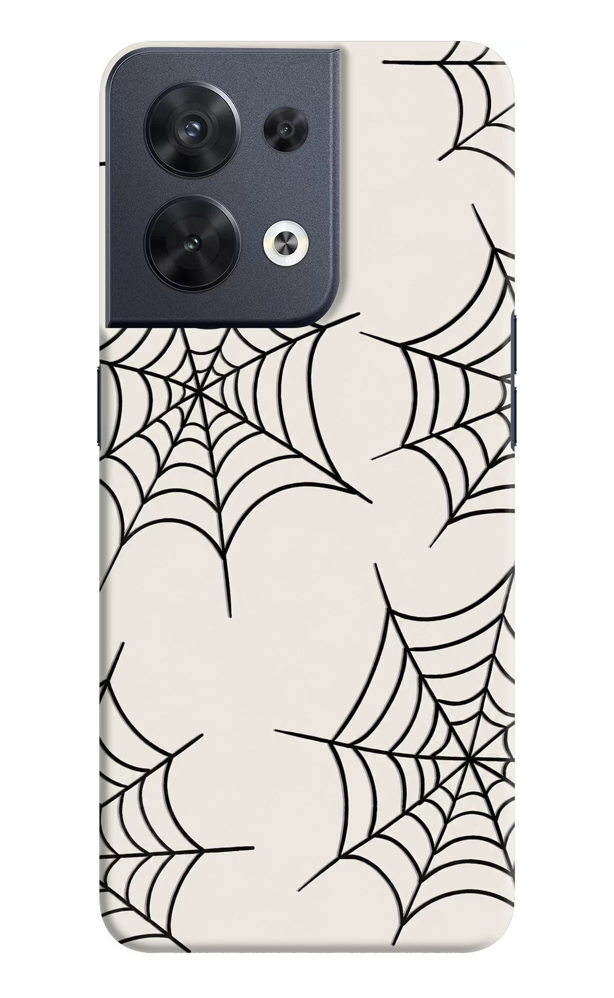 Spider Web Oppo Reno8 Hard Case Back Cover by Casekaro