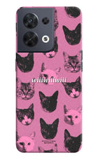 Pink Cats Oppo Reno8 Hard Case Back Cover by Casekaro