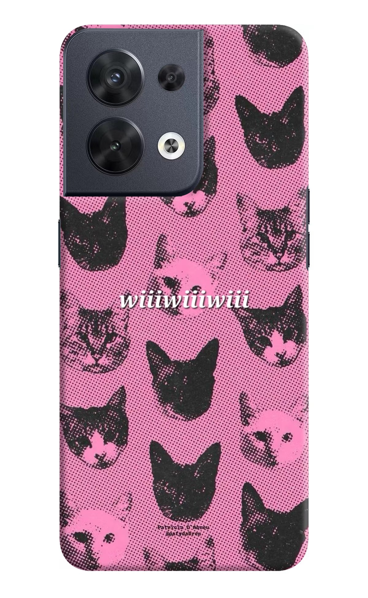Pink Cats Oppo Reno8 Back Cover